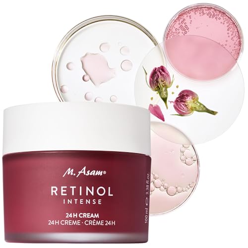 M. Asam RETINOL INTENSE 24h Cream (100ml)– pflegende Gesichtscreme für effektive Faltenglättung & gegen Anzeichen der Hautalterung, mit Hyaluron & Sheabutter, Vegane Anti-Aging Creme