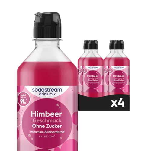 Sodastream drink mix Himbeere ohne Zucker, 4er Pack (4 x 440 ml)