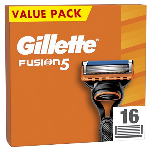 Gillette Fusion5 Rasierklingen, 16 ORIGINAL Ersatzklingen, Klingen für Herren mit Größerem Gleitstreifen für ein Sanftes Gleiten und 5 Klingen für eine Unglaublich Gründliche und Komfortable Rasur