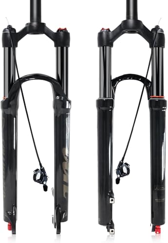 splumzer Mountain Bike Fork,26 27.5 29 inch MTB Suspension Air Fork ，Rebound Adjust，Travel 120mm,QR 9mm，1-1/8 Straight Tube, Ultralight Mountain Bike Front Fork for XC/AM Bike(Remote Lockout)