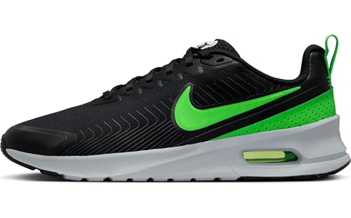 Nike Air Max Nuaxis (Herren) Schuh, Black/Green Strike-Anthracite-Wolf Grey, 42 EU