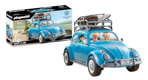 PLAYMOBIL Volkswagen 70177 Käfer mit Dachgepäckträger, abnehmbaren Dach und Heckklappe, Für Kinder ab 5 Jahren