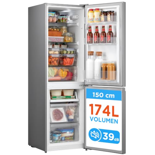 Comfee 174L Kühl-Gefrierkombination,150cm H, 39dB,Low Frost, 180° flipregal