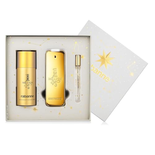 RABANNE 1 Million Eau de Toilette Set (Eau de Toilette 100ml + Deodorant Spray 150ml + Travel Spray 10ml)