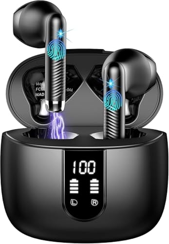 Drsaec Bluetooth 5.4 Kopfhörer, 6D Tiefer Bass In Ear Kopfhörer Kabellos Bluetooth 2026 Neu Kabellose Kopfhörer mit 4 ENC Mic, 56 Std Noise Cancelling Ear Buds, USB-C, IP7 Wasserdicht Sport Ohrhörer
