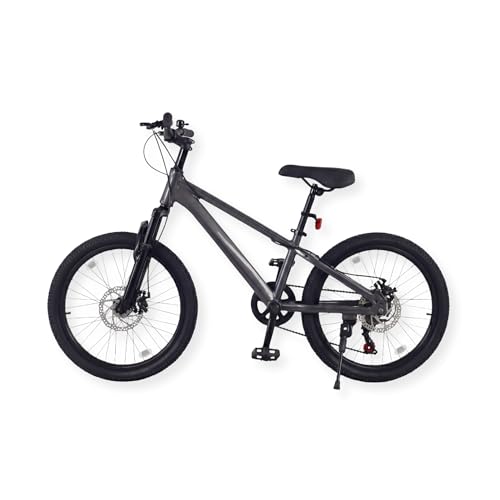Buxibo - Austin-Fahrrad - Kinder-Mountainbike - Stahlrahmen - 20 Zoll - Grau