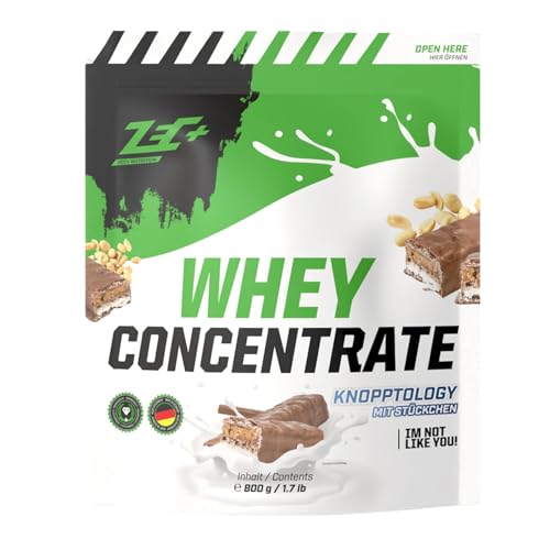 ZEC+ WHEY CONCENTRATE 800g │ Eiweißpulver aus hochwertigem Molkenprotein, kalorienarmer Eiweißshake mit essentiellen Aminosäuren - Made In Germany (Knopptology)
