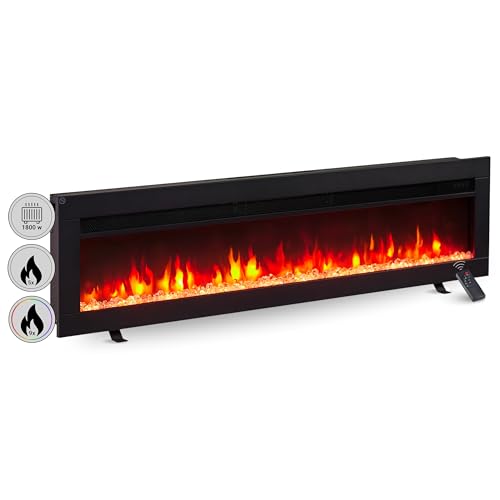 BALDERIA Agnes 50 - Elektrokamin, 3in1 Kamin, 3D Flammeneffekt, 50 Zoll, schwarz