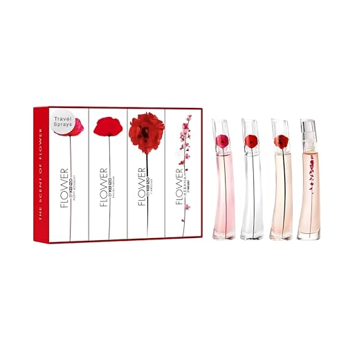 Kenzo Mini-Set Ep 4 x 4 ml (Flower + Flower Poppy Bouquet + Flower L'Absolue + Flower Ikebana)