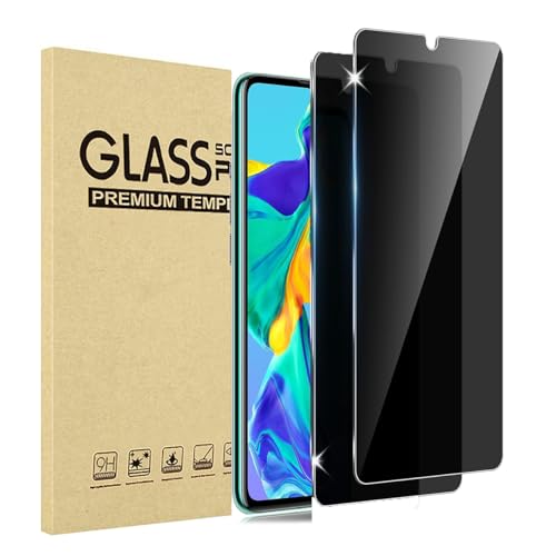 JMDZDL Schutzfolie für Huawei P30 Sichtschutz, [2 Stück] Privatsphäre Schutzglasfolie für P30 Privacy Displayschutzfolie 9H Härte Anti-Spy Gehärtetes Glas Anti-Spähen Blickschutzfolie