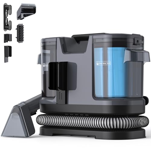 Lubluelu Nasssauger Polsterreiniger Gerät, 600 W - 15 kPa Teppichreiniger Waschsauger, tragbares Teppich-Reinigungsgerät mit Selbstreinigung und langem Schlauch für Teppiche, Sofas & Auto-Innenräume