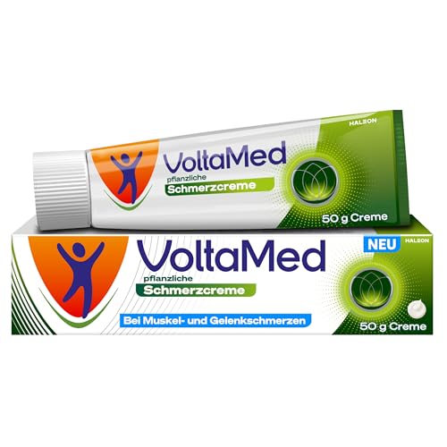 VoltaMed pflanzliche Schmerzcreme, aus der Voltaren Familie, bei Muskel- und Gelenkschmerzen, Rückenschmerzen, Nackenschmerzen, wirkt schmerzlindernd, entzündungshemmend, durchblutungsfördernd, 50 g