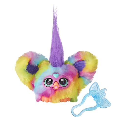 Furby Furblets Ray-Vee Mini, Elektronische Musik & Sätze in Furbisch (über 45 Geräusche), Kuscheltier in Regenbogenfarben, für Kinder ab 6 Jahren, originelles Wichtelgeschenk