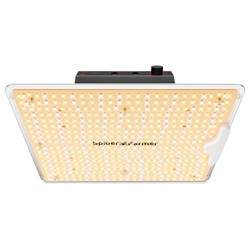 Spider Farmer Verbesserte SF1000D 100W LED Grow Lampe, Vollspektrum & Dimmbar, Hochleistungsdioden-Pflanzenlampe, 60×60cm Abdeckung, Grow Light für Growzelt, Zimmerpflanzen, Gemüse, Blumen