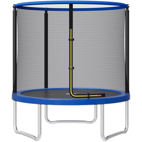 JUMMICO Trampolin Outdoor Ø 183/228/290/360 cm Komplettset mit Sicherheitsnetz, Randabdeckung & Montagezubehör