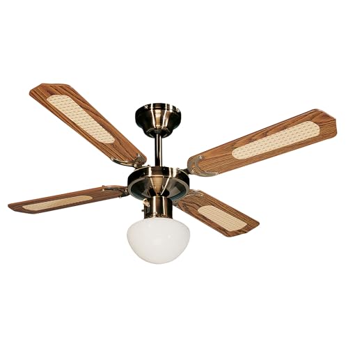 Farelek Bali Deckenventilator, 107 cm, Braun