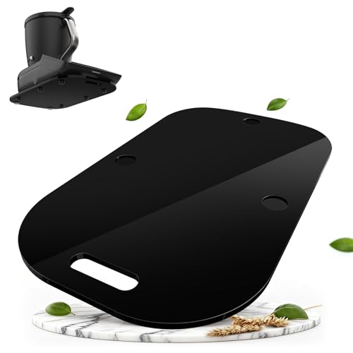 Siegvoll Gleitbrett für Thermomix TM7, Brett für Thermomix mit 360° leichtgängige Teflon-Gleitern, Rollbrett aus BPA-freiem Acrylglas, Zubehör für Thermomix TM7, Schwarz Hochglanz