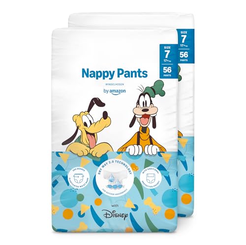 by Amazon Disney Windelhöschen, Größe 7 (17+ kg), 112 Stück (2 x 56 Stück)
