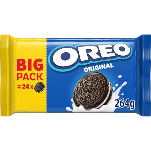 OREO Original – 264 g – Knusprige Kakaokekse mit leckerer Crèmefüllung mit Vanillegeschmack