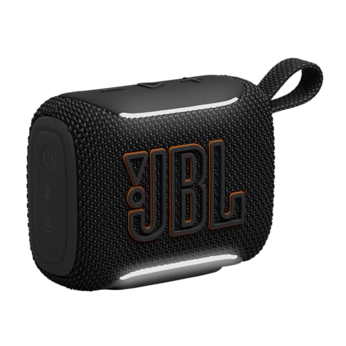 JBL GO 5 Ultra‑tragbarer Bluetooth‑Lautsprecher mit großem JBL Pro Sound und kräftigem Bass, AirTouch‑Pairing, wasserdichtes Design, 10 Stunden Wiedergabezeit, Schwarz