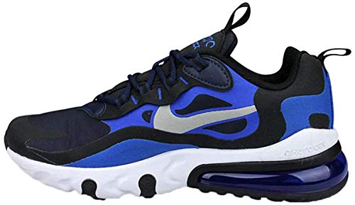 Nike Air Max 270 React (Gs) - Midnight Navy/metallic Silver-Racer, Größe:4Y