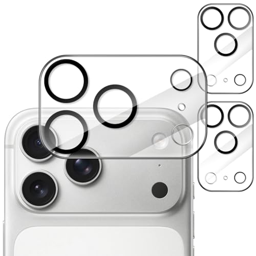 JETech Kameraschutz für iPhone 17 Pro 6,3 Zoll, 9H Gehärtetes Glas, Anti-Kratzer, Hat Keinen Einfluss auf die Hülle, Beeinträchtigt Nachtaufnahmen Nicht, HD Klar, 3 Stück (Durchsichtig)
