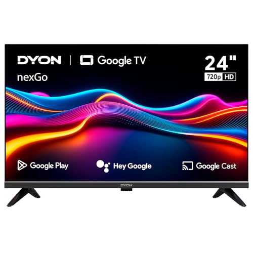 DYON nexGo 24H Smart TV – 24 Zoll (60 cm) HD Google TV mit Sprachsteuerung, Google Assistant, Play Store, Chromecast, Triple Tuner, Netflix, Prime Video & YouTube [Modell 2025]