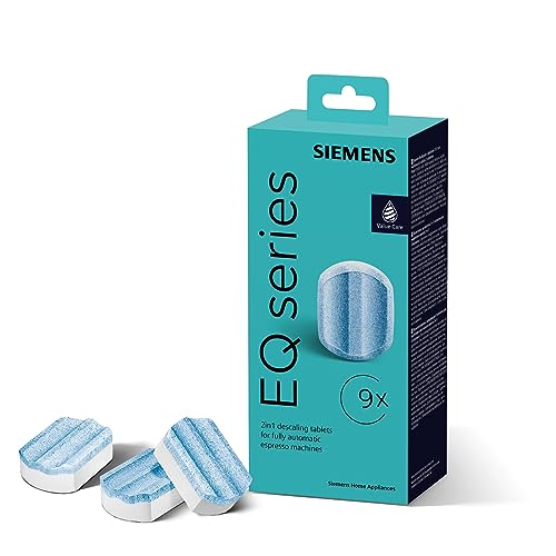 Siemens Multipack TZ80032A, 9 Entkalkungstabletten, schützt vor Korrosion, passend für Kaffeevollautomaten der EQ Reihe, sowie Einbauvollautomaten