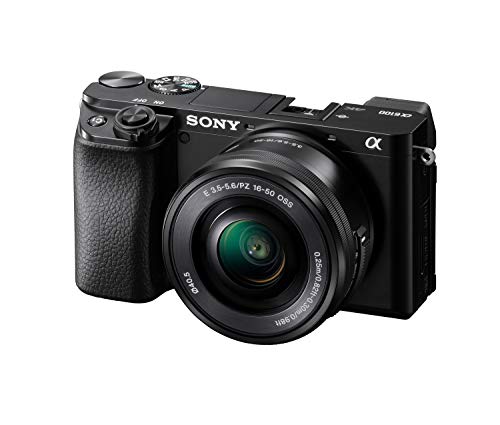 Sony Alpha 6100 | APS-C Spiegellose Kamera | Schneller 0,02s Autofokus mit Augenerkennung für Mensch und Tier, 4K-Filmaufnahmen und neigbares Display