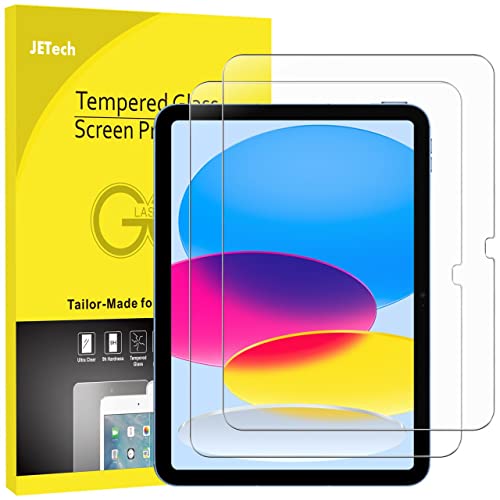 JETech Schutzfolie für iPad (A16) 11./10. Generation (2025/2022), Panzer Schutz Glas Folie Displayschutz, HD Klar, 2 Stück
