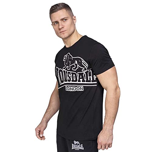 Lonsdale London Langsett Männer T-Shirt schwarz XL 100% Baumwolle Streetwear