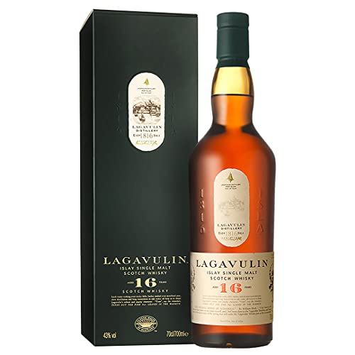 Lagavulin 16 Jahre Islay Single Malt Scotch Whisky | 43 % vol| rauchig | intensiv | torfig | süßer und salziger Single Malt Whisky | in Geschenkbox | gereift in Eichenfässern | 700ml