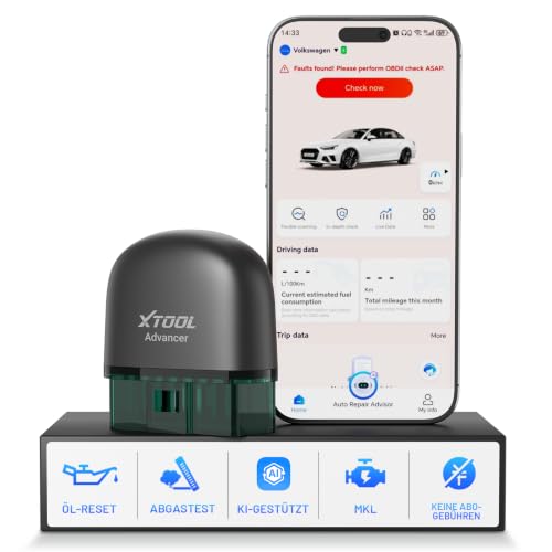 XTOOL AD20 Pro OBD2 Diagnosegerät für Alle Fahrzeuge, Bluetooth Diagnosegerät Auto mit KI-Assistent, Öl-Reset & Batterietest, Auslesegerät Auto mit lebenslangen Updates für iOS und Android