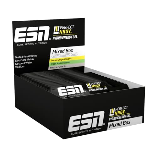 ESN Perfect NRGY, 12 x 40 ml, Mixed, Hydro Energy Gel, Kohlenhydratgel mit Dextrose, Dextrin, Kokoswasser, Natrium und ohne Fruktose