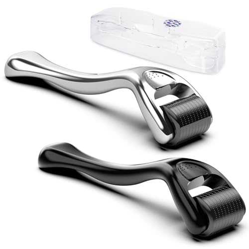 GeeRic Beard Roller 0.5 mm,Microneedling Roller ür Gesicht und Körper, Nadelroller Bart Roller für Bartwachstum, Gesichtshautpflege, Anti-Aging, Anti-Falten