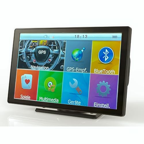 Elebest City 90 – 9 Zoll GPS Navi für Auto, LKW & Wohnmobil | Europa-Karten (52 Länder) mit Updates, Radarwarner, Fahrspurassistent, Bluetooth, POI-Datenbank & Freisprecheinrichtung