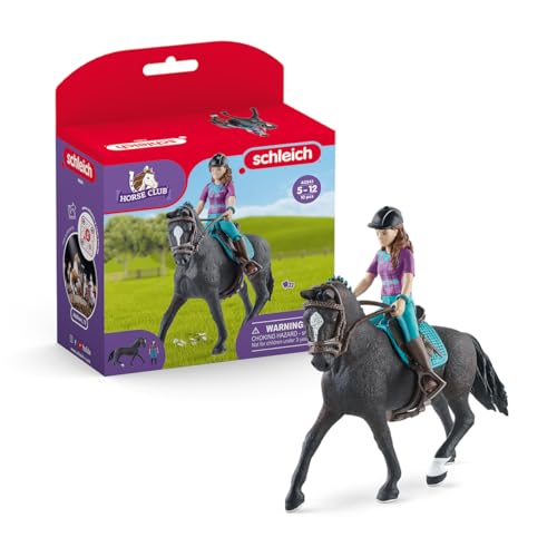 SCHLEICH Horse Club | Lisa & Storm 42541 | bewegliche Mädchenfigur mit Pferd, Sattel, & Zubehör | Geschenk für Mädchen und Jungen | Pferde Spielzeug ab 5 Jahren | 10 Teile | exklusiv bei Amazon