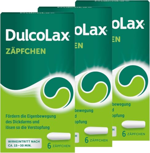 DulcoLax® 3 x 6 Stk Zäpfchen - Abführmittel mit Bisacodyl gegen Verstopfung