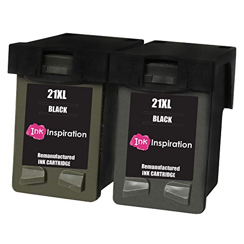 Ink Inspiration® 2 Schwarz Premium Druckerpatronen Ersatz für HP 21 21XL Deskjet F2120 F2180 F2280 F335 F375 F380 F390 F4180 F4190 3940 D1460 D2360 D2460 Officejet 4315 4355 PSC 1410 1415