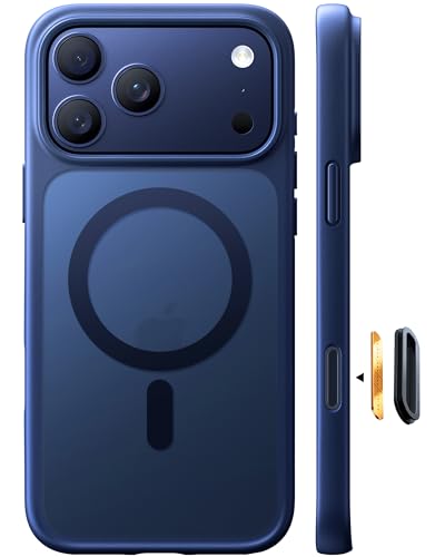 TORRAS Guardian-Mag für iPhone 17 Pro Max Hülle für MagSafe (TOP Magnetkraft & Militärschutz) mit Kamerasteuerung Schutzhülle Stoßfest Kratzfest Dünn Handyhülle für iPhone 17 Pro Max Case Matt Blau