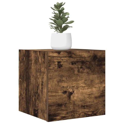 HOMEELIKE Wandmontierte TV-Regale 4 St¨¹ck Eiche Sichtoptik 30,5x30x30 cm ideal f¨¹r SCHL¨¹ssel Stifte B¨¹robedarf
