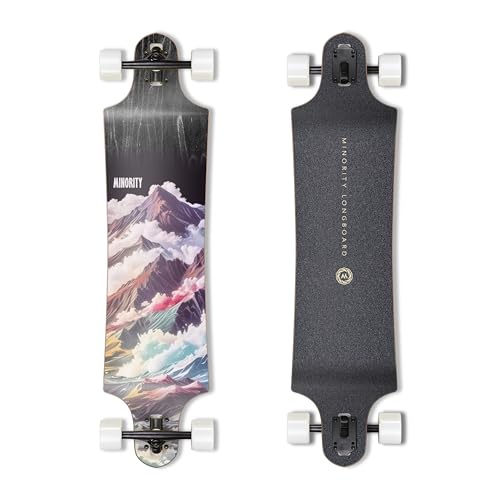 MINORITY Downhill Longboard aus Ahorn, 101,6 cm Drop-Trogdeck, hergestellt für Cruising, Urban Commuting Ride (Coastal)