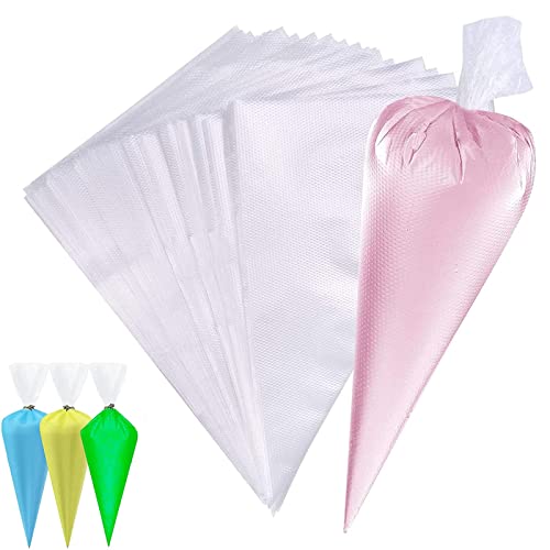 KowyKo 100 Stück Einweg Spritzbeutel,Profi einmal spritzbeutel,extra dick Strong für zum verzieren & Backen von Gebäck und Torten