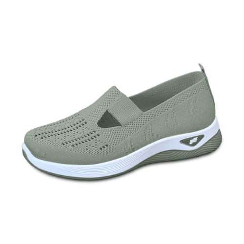 Hanraz Sommerschuhe Damen, Marlene Schuhe Damen Sommer Orthopädische - Turnschuhe Elegant Und Bequem Sportschuhe Atmungsaktiv Slip on Sommerschuhe Laufschuhe Mesh Leicht Sneakers Walkingschuhe