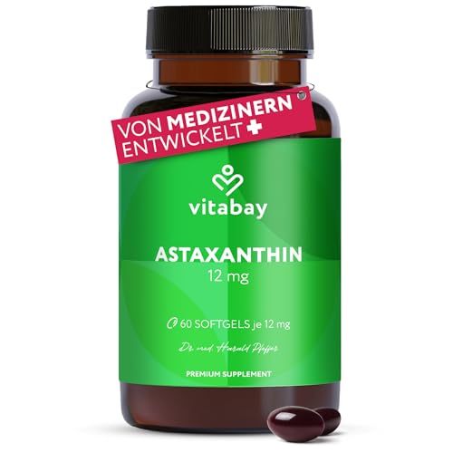 Vitabay Astaxanthin 12 mg hochdosiert – 90 vegane Softgel-Kapseln