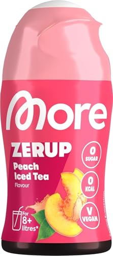 MORE Zerup, Peach Iced Tea, 65 ml, für bis zu 8 l Fertiggetränk