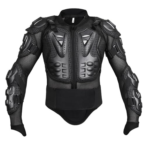 M&Catree Motorradjacke Körperpanzer Oberkörperschutz für Motorcross Motorradrennen Schutzausrüstung - Schwarz, L