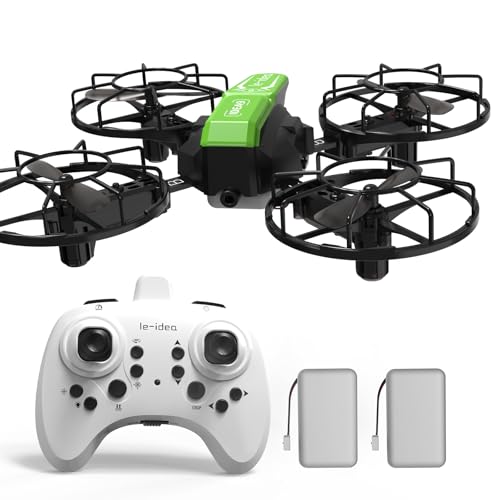 LE-IDEA Abnehmbare Drohne mit Infrarot Wettbewerbsmodus für Anfänger, Mini Drohne mit 3D-Flip Start/Landung mit einer Taste Headless-Modus 3 Geschwindigkeitsmodi, Educational Aircraft mit 2 Batterien