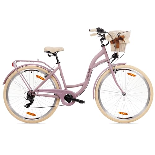 Goetze Mood Damen Fahrrad, City Bike 26/28 Zoll, 6/7-Gang mit Korb