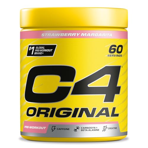 C4 Original - Pre-Workout-Booster - Getränkepulver für Energy Drink | 150 mg Koffein + Beta-Alanin + Kreatin-Monohydrat (Erdbeer-Margarita, 60 Portionen)